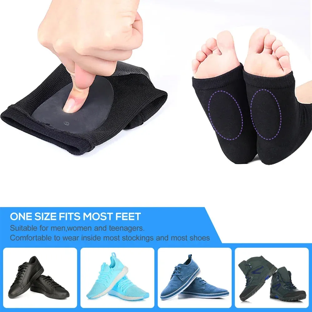 1 Pair Soft Elastic Arch Support Socks for Flat Foot Pain Relief
