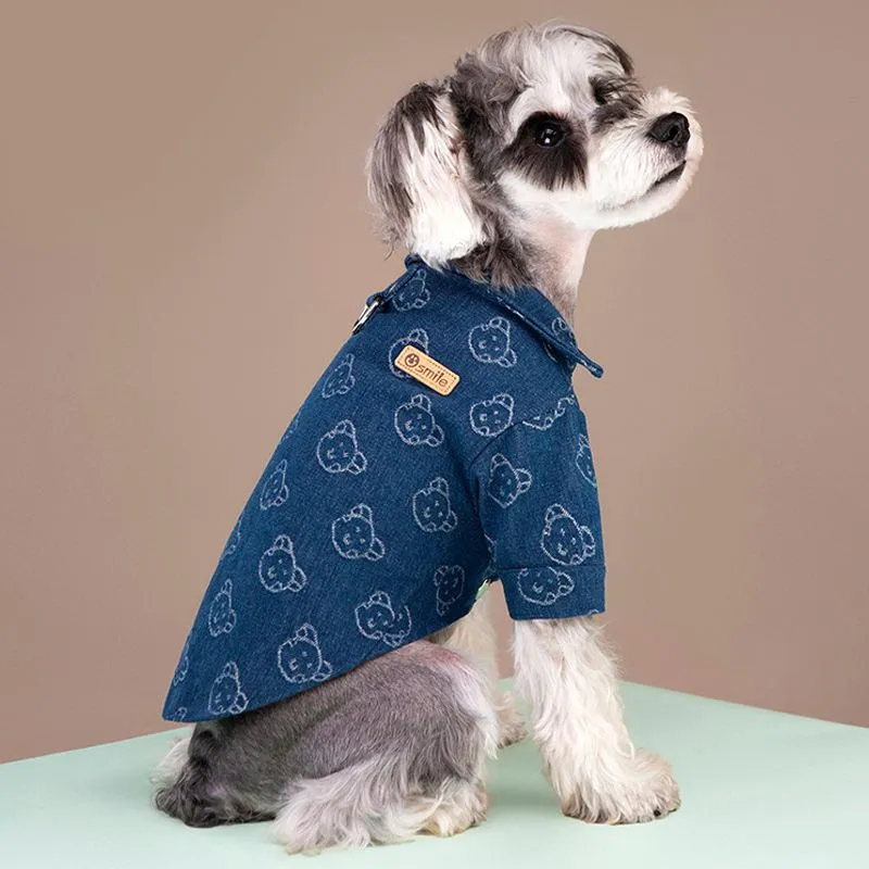 Denim Dog Coat Jacket with D-Ring