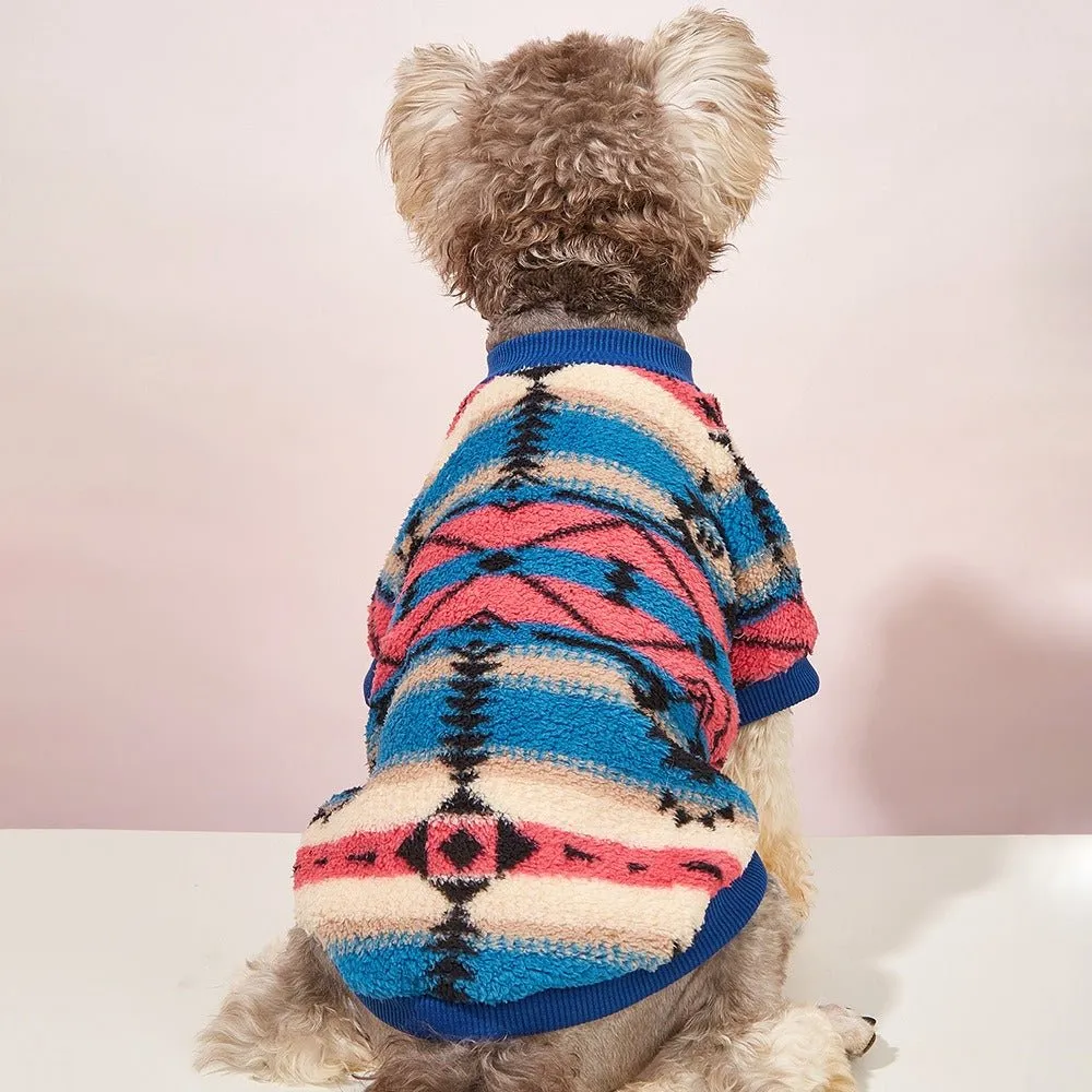 Dog Clothes Autumn And Winter - Cat Clothes -Cute Stripes -Plush Sweater