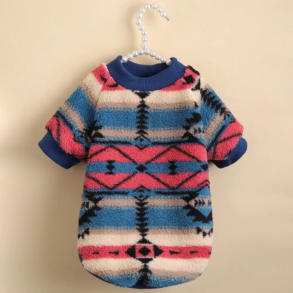 Dog Clothes Autumn And Winter - Cat Clothes -Cute Stripes -Plush Sweater