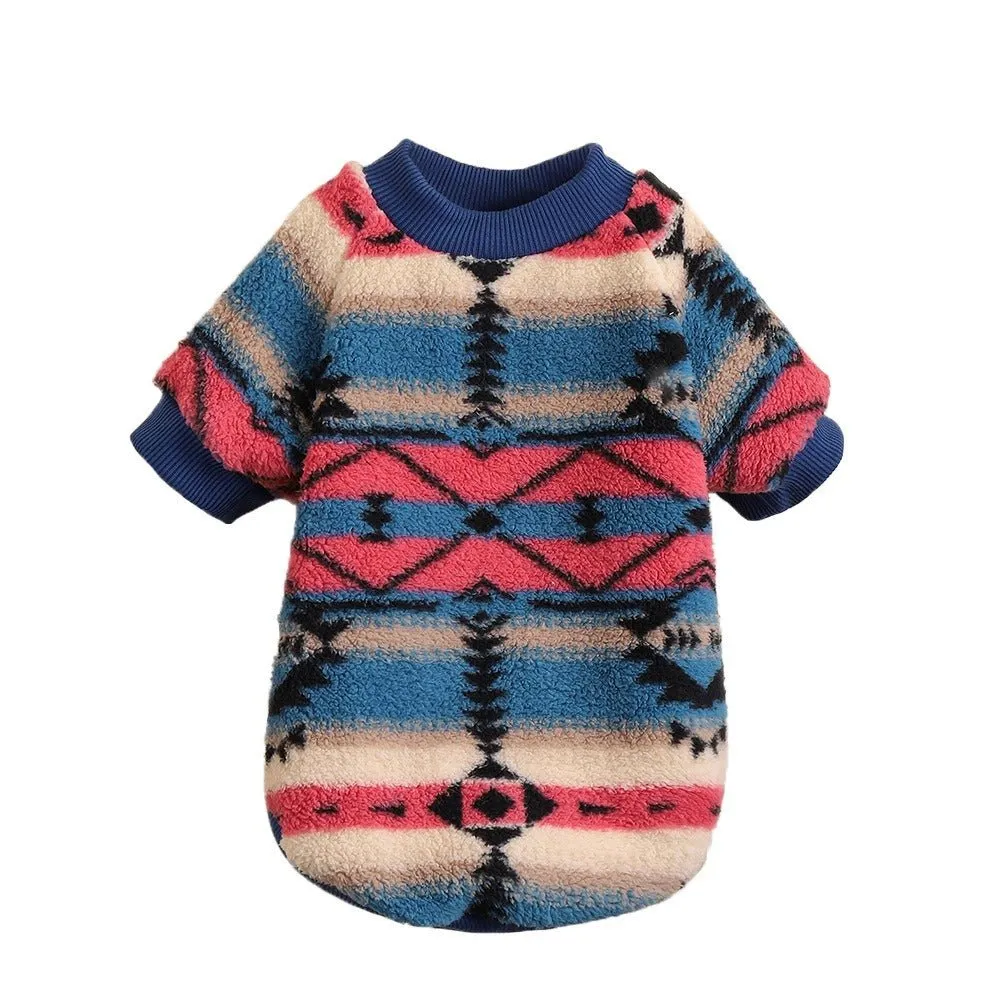Dog Clothes Autumn And Winter - Cat Clothes -Cute Stripes -Plush Sweater