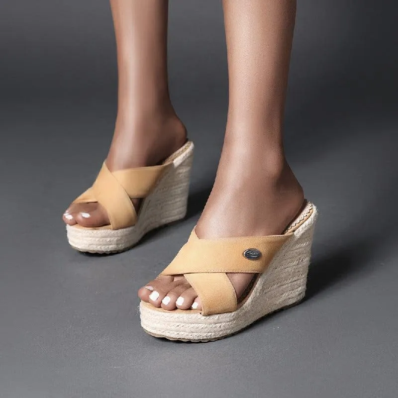 Fashion Slope Heel High-heeled Slippers
