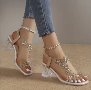 Hot Sale 50% OffFashion Elastic Women's Sandals with Rhinestones