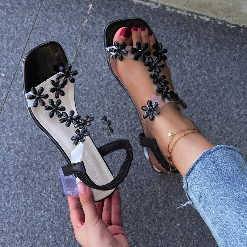 Hot Sale 50% OffFashion Elastic Women's Sandals with Rhinestones
