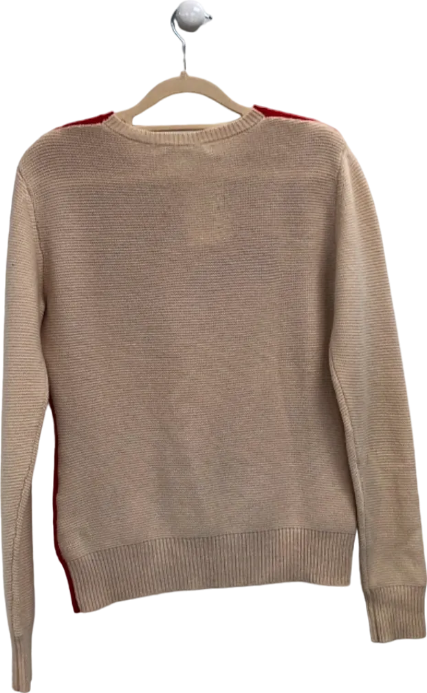 J.W. Anderson Red/Beige Cashmere Jumper Medium UK 10