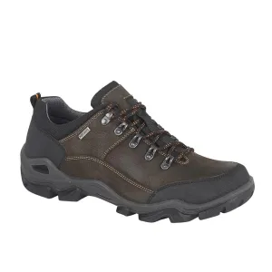 Mens Brown Leather Waterproof Shoe