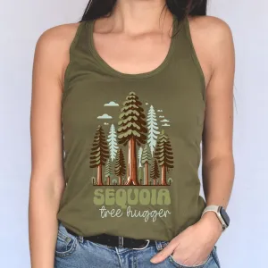Sequoia National Park Shirt | Sequoia Tree Hugger Shirt | Camping Shirt | Nature Lover Gift  | Women's Slim Fit Racerback Tank