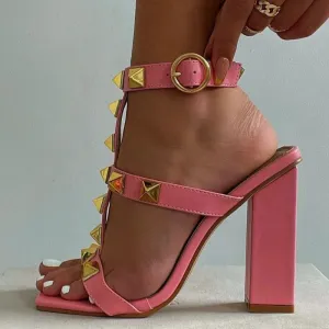 Women Sandals 2021 Fashion High Heels Rivet Women Pumps Shoe Women Summer Shoes For Women Footwear Shoes Sexy High-Heeled