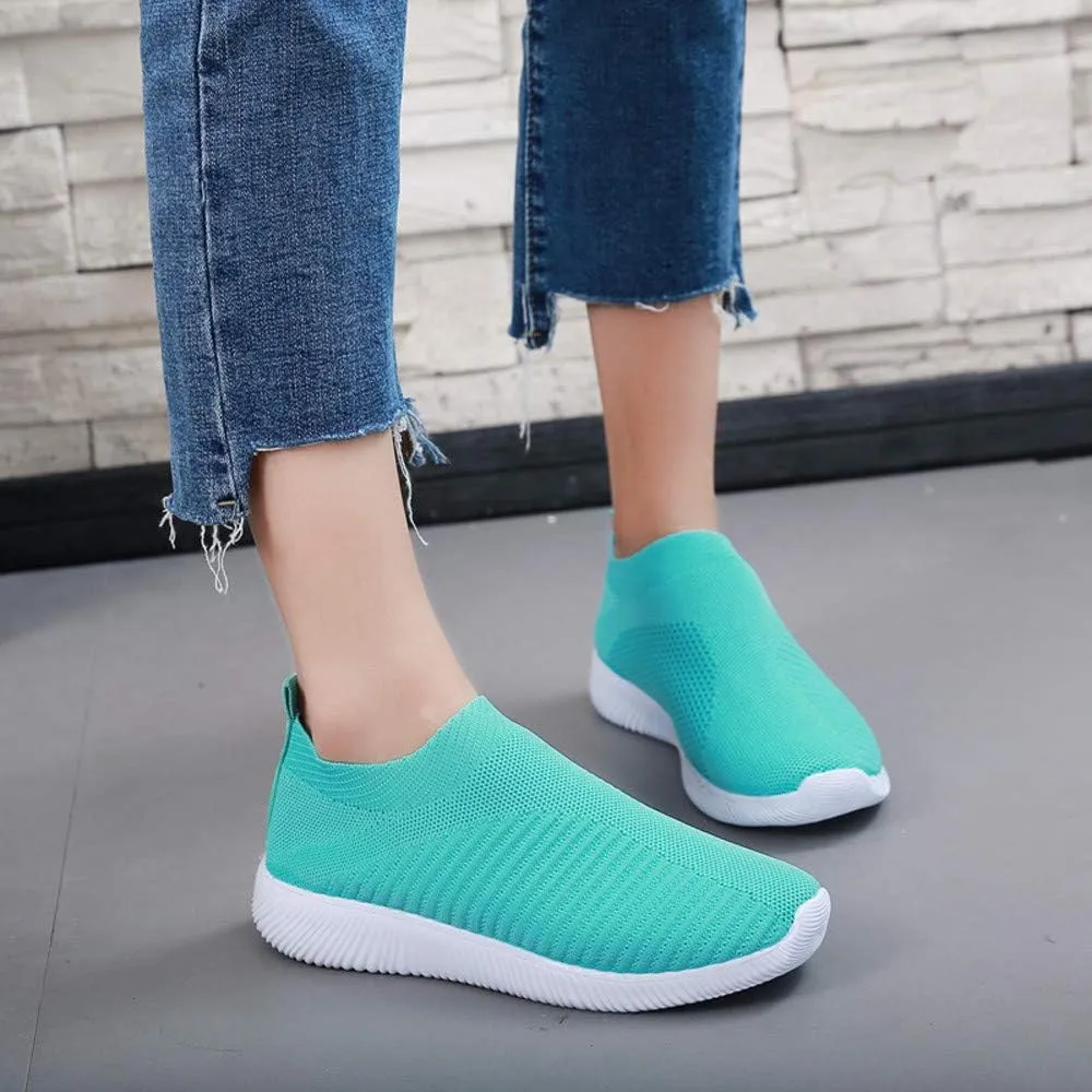 Womens Orthopedic Walking Shoes with Arch Support Slip On Sneakers for Plantar Fasciitis Relief Comfortable Casual Loafers Diabetic Swollen Feet Pain Relief