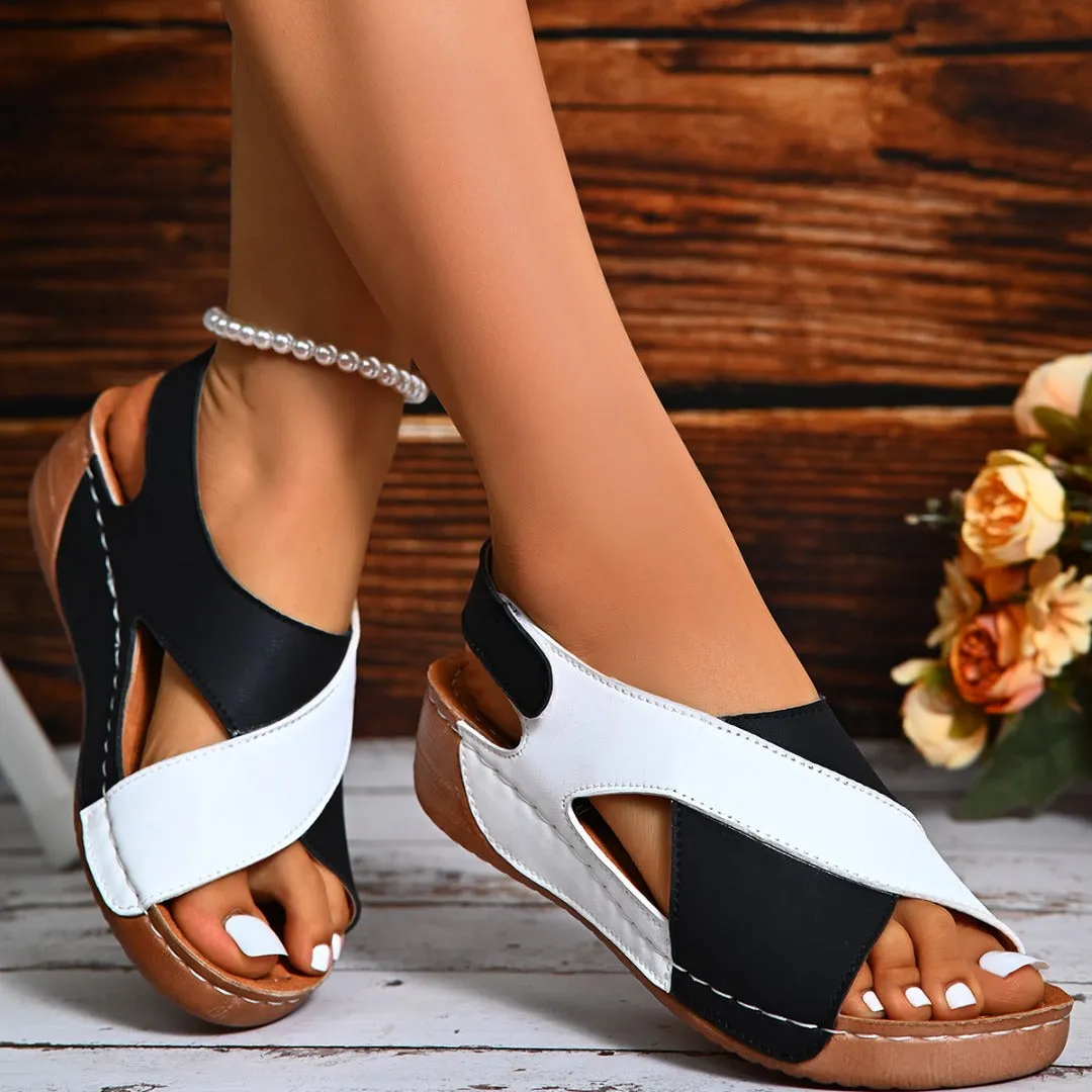  Women's Ultra Comfortable Slope Heel Sandals